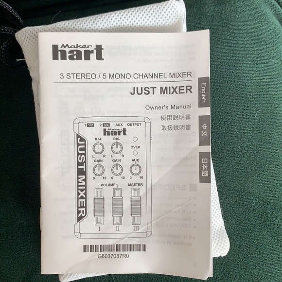 Makerhart 3 Stereo/ 5mono channel mixer - Picture 3 of 3